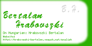 bertalan hrabovszki business card